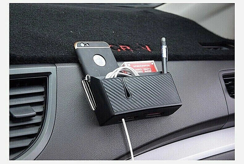 Hot Car Storage Box Pocket Organizer Mobile Phone Charge Box Holder - Image 2 of 4