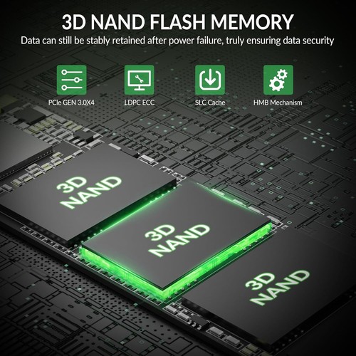 G3500 2TB M.2 PCIe Gen 3.0x4 NVMe SSD 2280 Max 3600MB/s Read for PC Gamers - Picture 4 of 8