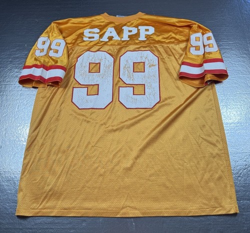 Vintage Tampa Bay Buccaneers Warren Sapp Logo Athletic 2XL Football Jersey 90s - Picture 12 of 13