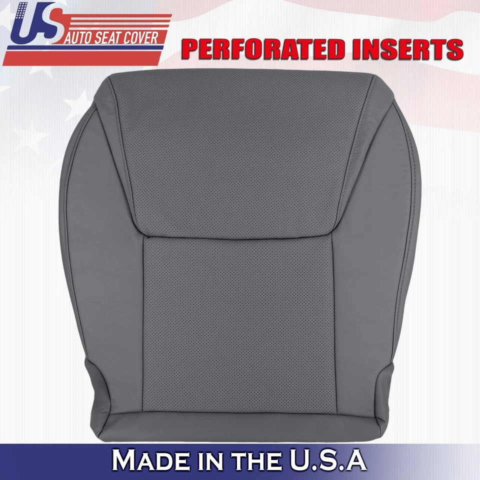 Parte inferior de cuero gris para conductor y pasajero Lexus LX570 2008 a 2011 con cubiertas Perf Foto 3 de 4