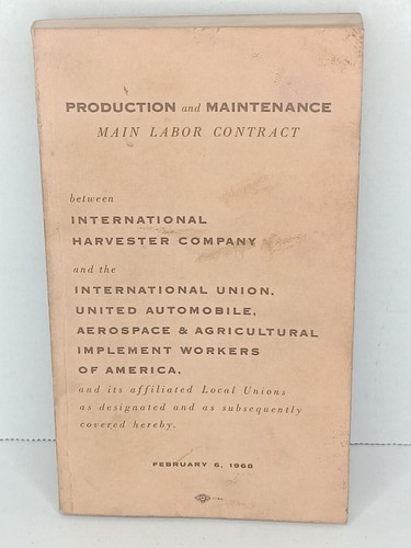 Vintage 1968 International Harvester & Union Production & Maintenance Contract - Picture 2 of 11