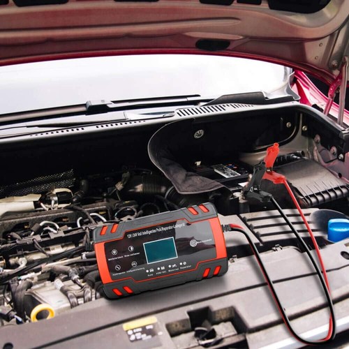 Auto Intelligentes Batterieladegerät 12V 24V KFZ Batterie Ladegerät PKW Akku AGM - Bild 12 von 12