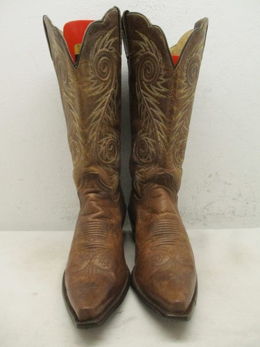 Stivali western da cowboy Justin L4332 in pelle marrone punta aperta da donna taglia 10 B - Foto 2 di 15