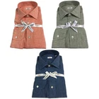 Borriello Napoli Long Sleeve Shirt 100% Linen Made In Italy 8193