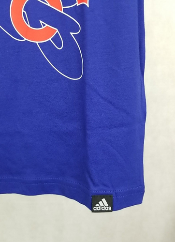 NEW Adidas Boys Shirt Size Medium Short Sleeve Blue T-Shirt Graphic Active Tee - Picture 3 of 4