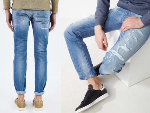 Diesel Buster Jeans Denim Distressed 084cm 5 Pockets Pants Usedlook 33 / 32 - Picture 12 of 12