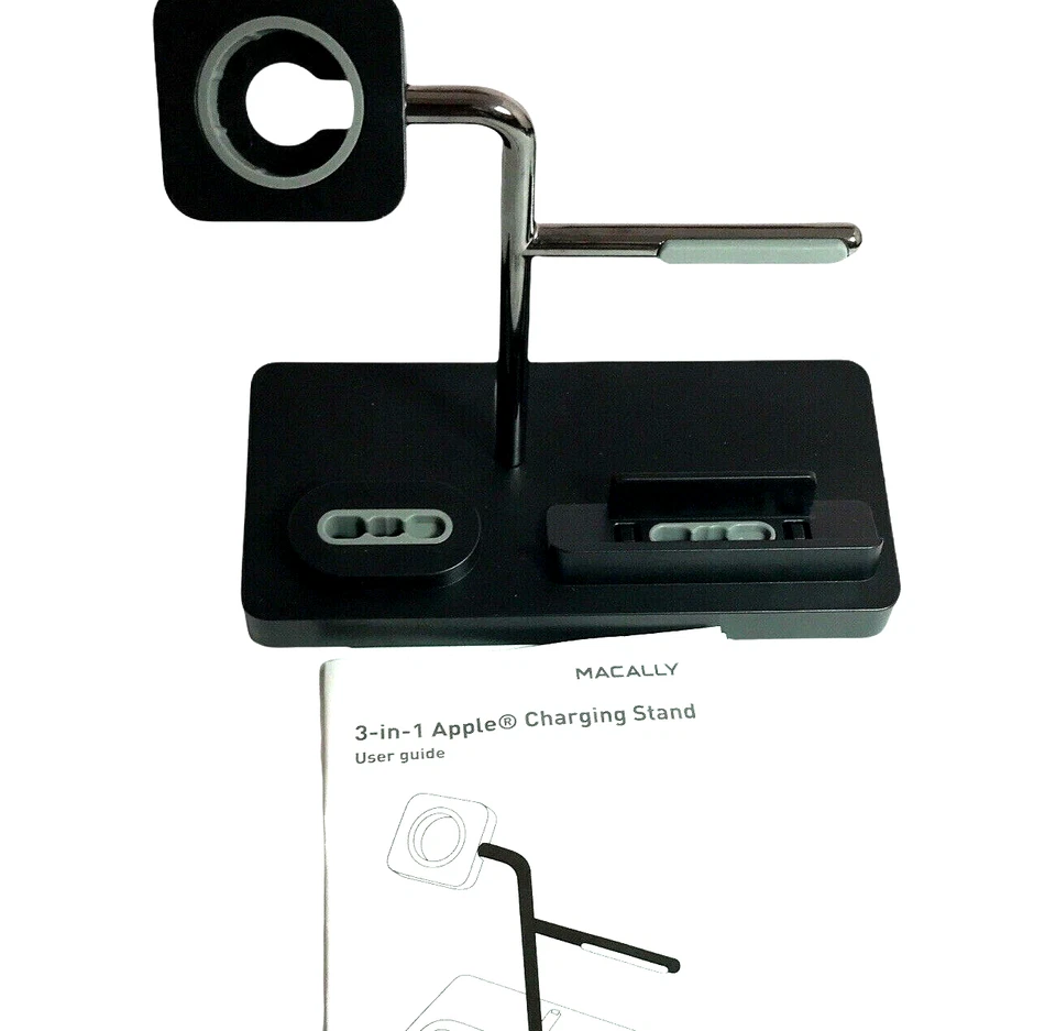 Macally Airpod iPhone Apple Watch Charging Station - A Home for Your Devices - Image 2 of 4