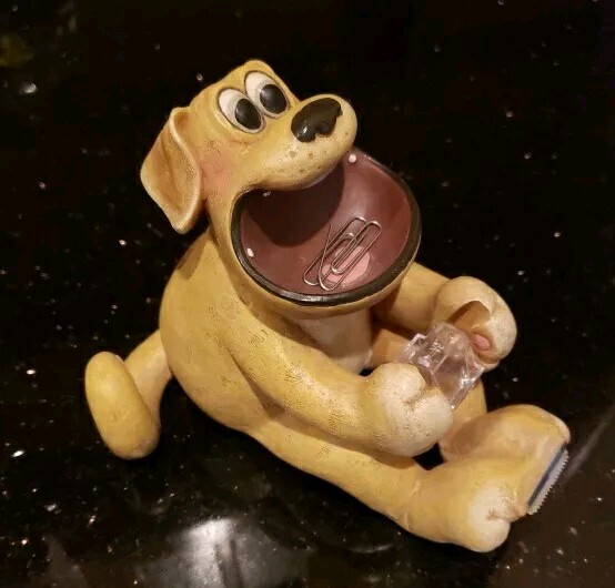 Doggie Tape Dispenser Paper Clip and Pen Holder Office Desk Organizer-image