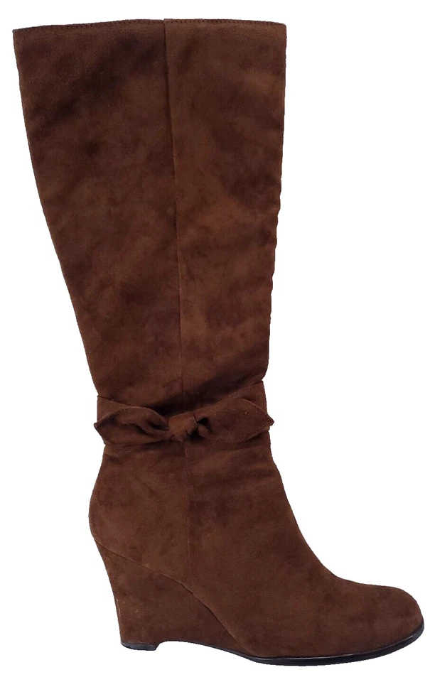 Botas hasta la rodilla de gamuza marrón Amanda Smith para mujer 8,5 M con caja otoño moda retro Foto 3 de 4