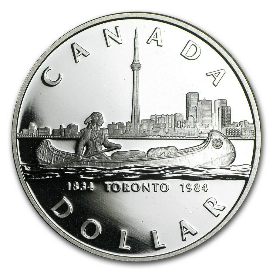 Canada 1984 150th Anniversary Toronto .500 Silver Dollar Proof