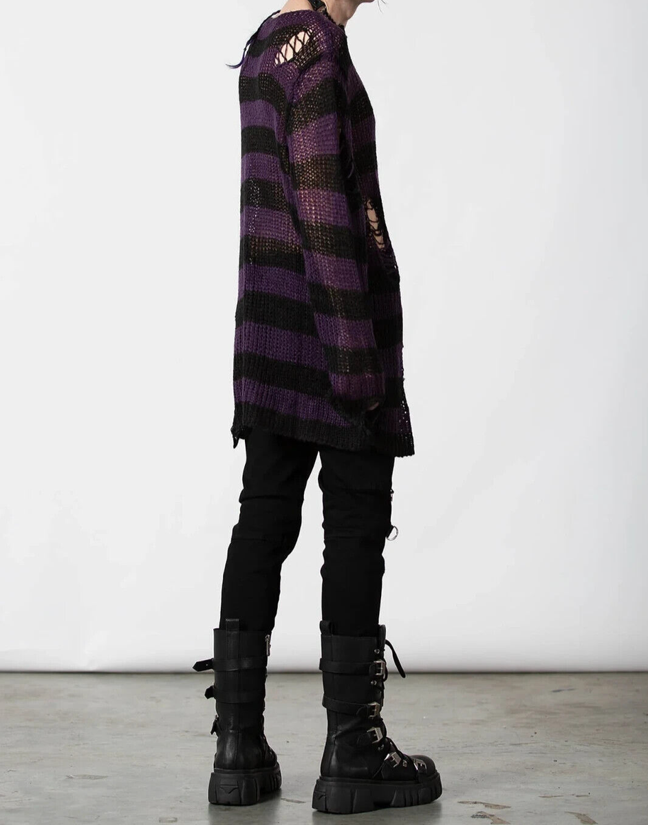 Killstar Graph Knit Sweater Distressed Goth Alternative