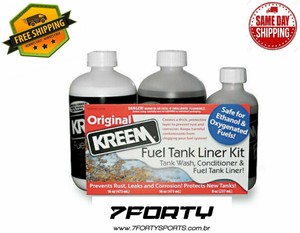 Kreem Fuel Gas Tank Liner Sealer Motorcycle Atv Rust Coating Prep Seal Kit 1210 Ebay