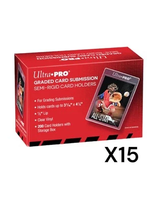 Ultra Pro Graded Card Submission Semi Rigid Card Holders toploader per gradare