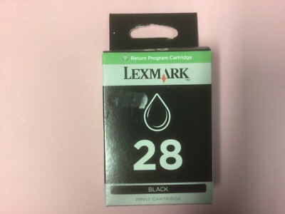 Original Lexmark 28 Tinte schwarz. Nagelneuer ungeöffneter Karton
