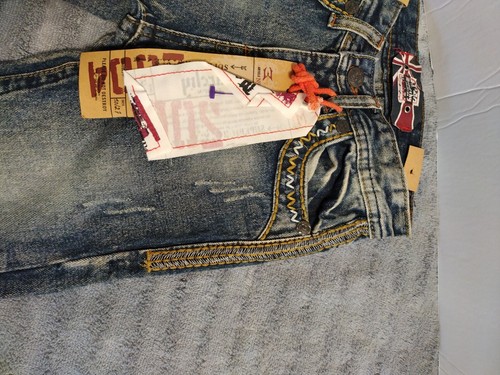 NWT Monarchy Collection Premium Denim Slim Straight Thick stich Size 5 22x19 - Picture 4 of 7