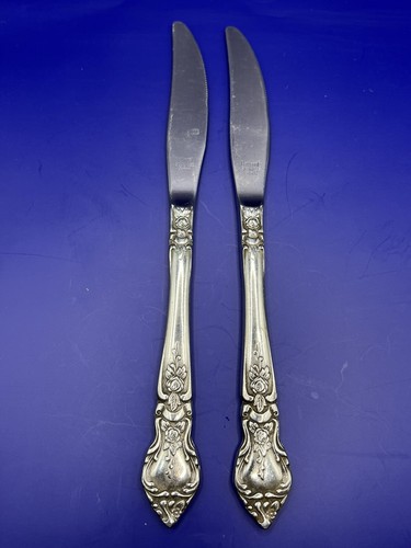 National Rose & Leaf Set of 5 Stainless Flatware Pieces Japan Knives Soup Spoons - Picture 15 of 16