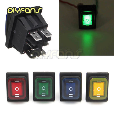 On-Off-On DC12V 6Pin Car Boat LED biker Toggle Schalter Einrasten Waterproof