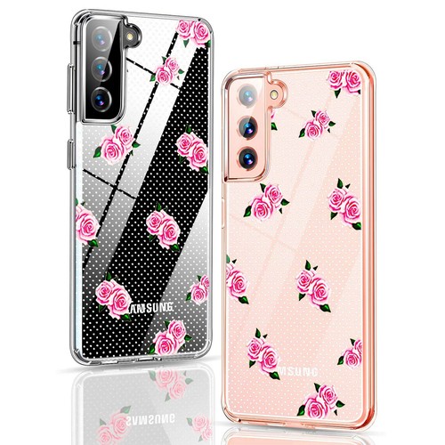 Elegante Funda Suave TPU con Estampado de Flores para Samsung Galaxy S21 FE S23 S24 S25 - Imagen 4 de 95