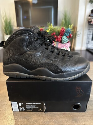 Size 9.5 - OVO x Air Jordan 10 Retro Black