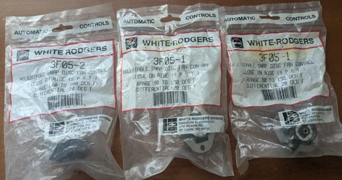 White Rodgers 3F05-1 , 3F05-2 Adjustable Snap Disc Fan Controls