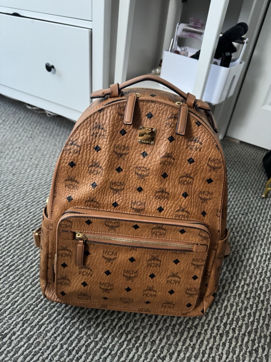 MCM medium leather backpack authentic Mcm Leather Backpack Medium | eBay main image 3