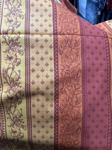 Bandol Fabric Orange Yellow Wallpaper Floral Striped Pattern By The Yard - Picture 5 of 9