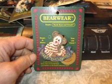 Vtg 2000 Boyds Bears Bearwear Graffitie Put on Happy Face Wearable Pin 02001-72