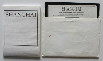 Shanghai  COMMODORE 64  C64 c128 original  1986 Diskette + Anleitung