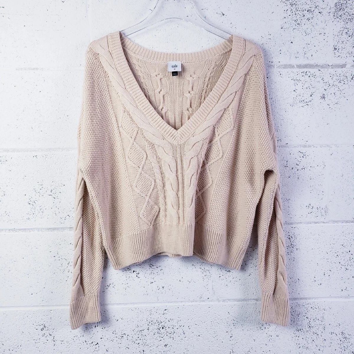 Cropped cable hotsell knit sweater