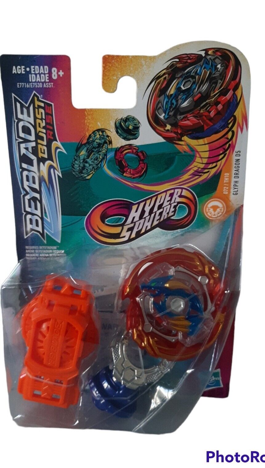 Beyblade Burst Rise Hypersphere Glyph Dragon D5 Starter Pack Stamina Type Top