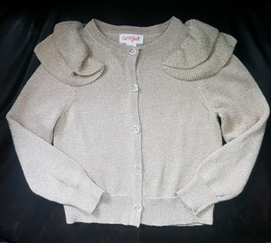 gold baby girl cardigan