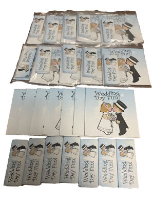 WEDDING DAY FUN! COLORING BOOKS/COLORS SETS. 10 NIP + 7 NEW OUT OF PACKAGING.