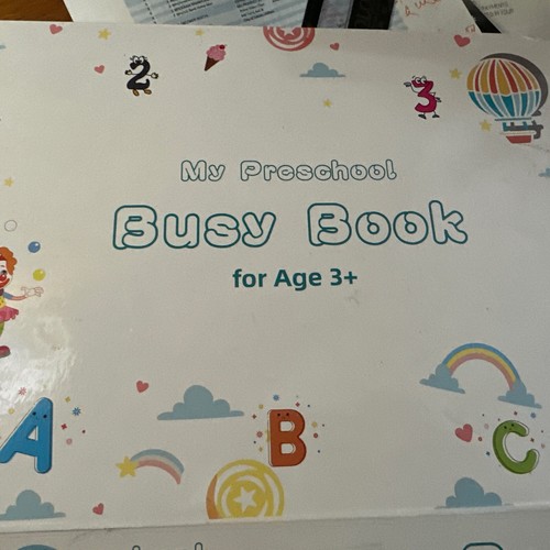 My Preschool Busy Book Learning Activity Fun Children's Book Ages 3+ In Box