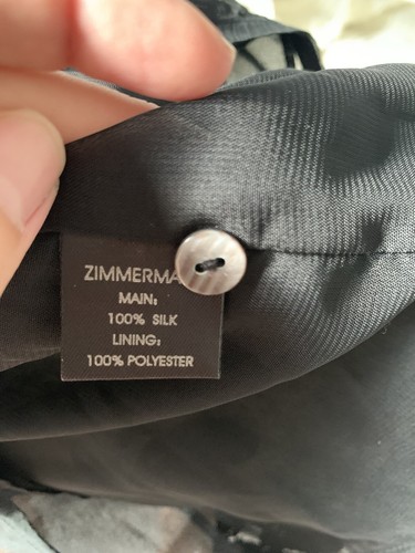 BNWT BLACK Zimmermann Zoe Silk Chiffon playsuit Size 1 RRP $375.00 - Picture 7 of 8