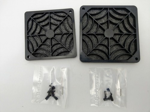 2-Pack: NEW EverCool Black Plastic Filter Guard for 80mm & 92mm Case Cooling Fan - Picture 2 of 9