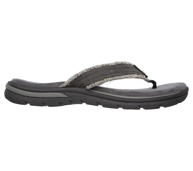 Men's Skechers Relaxed Fit: Supreme - Bosnia Sandals, 64152 /BLK Multiple Sizes for sale online