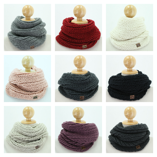 Wollschal Loopschal Loop Strickschal 100%Schurwolle Merinowolle Rundschal Merino - Bild 2 von 28