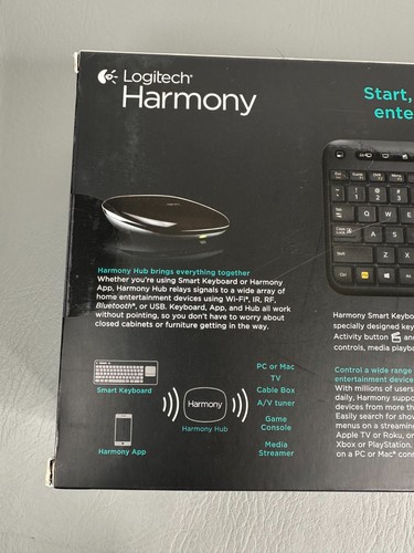 Logitech Harmony Hub Smart Keyboard Remote and USB Bluetooth Set New - Picture 5 of 17