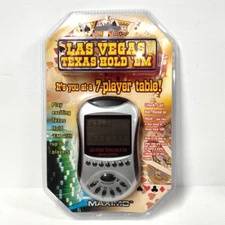 NEW Las Vegas Texas Hold'Em Maximo Handheld Electronic Video Poker Game 7 Player