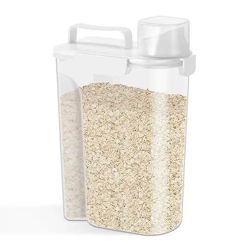 Rice Airtight Storage Container 10 Lbs with Large Spout, Portable Pet Dog  Cat