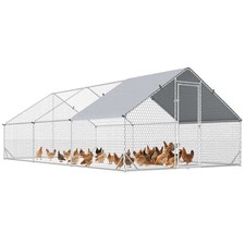 PawHut Pollaio per Galline da Giardino con Telaio Zincato 3x6x2m Impermeabile