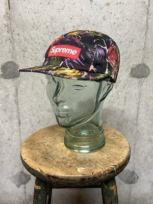 Supreme Painted Floral 5 Panel Hat Strap Back Multi Color Streetwear Skate USA