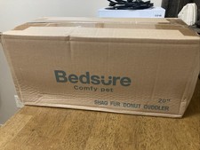 Bedsure Comfy Pet Bed Shag Fur "20 Donut Cuddler Plush