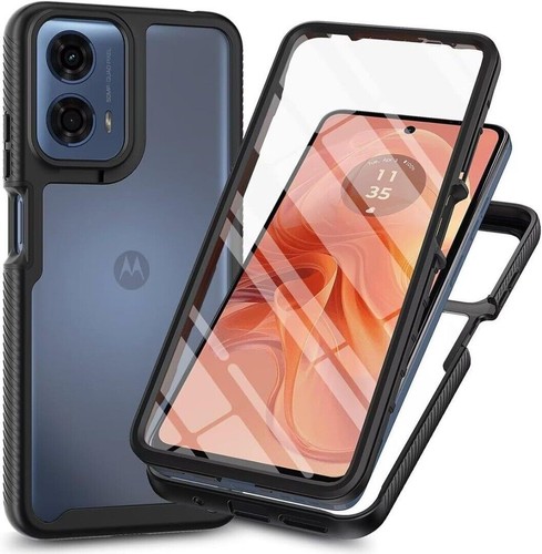 Coque pour Motorola Moto E14 G04 G35 G55 G05 E15 coque téléphone intégrale avant et arrière - Photo 1 sur 12