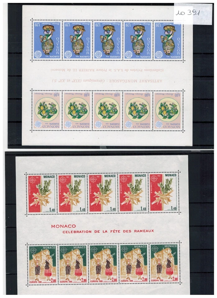 Monaco lot de 2 blocs et feuillets Europa neufs**. - Photo 1/1