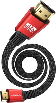 JSAUX 4K HDMI Kabel (4M) [4K@60Hz,HDMI 2.0,18Gbps] 4KFlach HDMI 2.0 Kabel