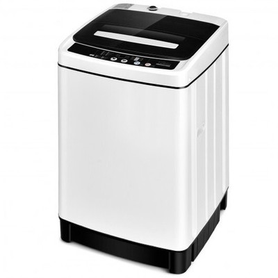 Full-Automatic Washing Machine 1.5 Cubic Feet 11 LBS Washer-White - Color: White