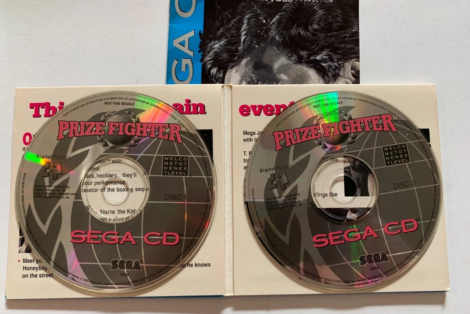 Sega CD - Prize Fighter - 1993 - Manual & 2 CD's - No Case - Image 3 of 4