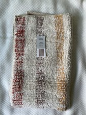 George Home Asda 100% Cotton Bath Mat 50 x 80cm Striped New With Tags