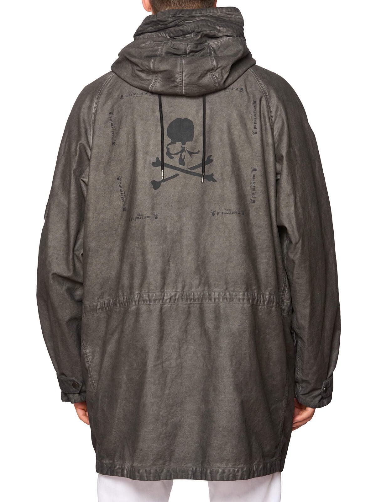 Rare JOHN ELLIOTT "Mastermind" Japan by END. Gray Cotton Military Parka Size M image 5